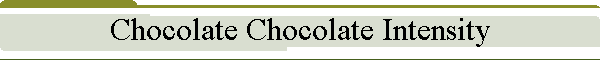 Chocolate Chocolate Intensity